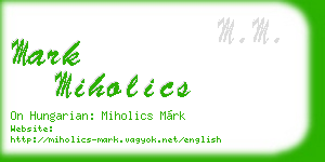 mark miholics business card